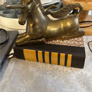 Elegant Gold Unicorn Art Sculpture